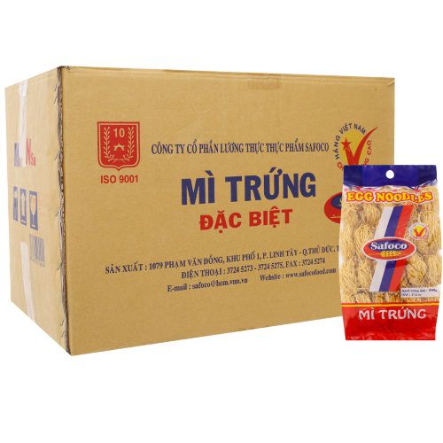 Mì trứng Safoco đặc biệt gói 500g thùng 20 gói